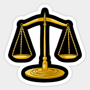 Legal Scale Scales Of Justice Law Lawyer Sticker